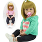 Babyfere Realistic Reborn Toddlers Dolls Girls Blond Hair Look Real Soft Vinyl Toddler Dolls Silicone 24 Inches With Clothes
