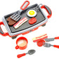 PowerTRC Breakfast Kids Toy Grill Playset for Ages 4-8, Cooking Toys Play Grill Set for Kids, Pretend BBQ Grill with Realistic S