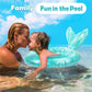 Heysplash Mermaid Pool Float, Mermaid Tail Shaped Pool Swimming Float Tube Ring Floatie, Summer Water Fun Beach Party Swimming Pool Toys For Kids Children Adults Water Activities, Blue
