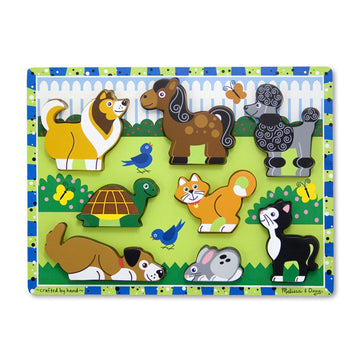 Melissa & Doug Pets Wooden Chunky Puzzle (8 Pcs)
