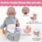 Vollence 10'' Full Silicone Baby Dolls Realistic, Not Vinyl Dolls, Real Lifelike Realistic Newborn Silicone Baby Doll For Child