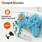 BIGSPINACH Silicone Remote Game Control Teething Toy for Babies 0-12 Months, Blue, Perfect First Valentine's Day Gift