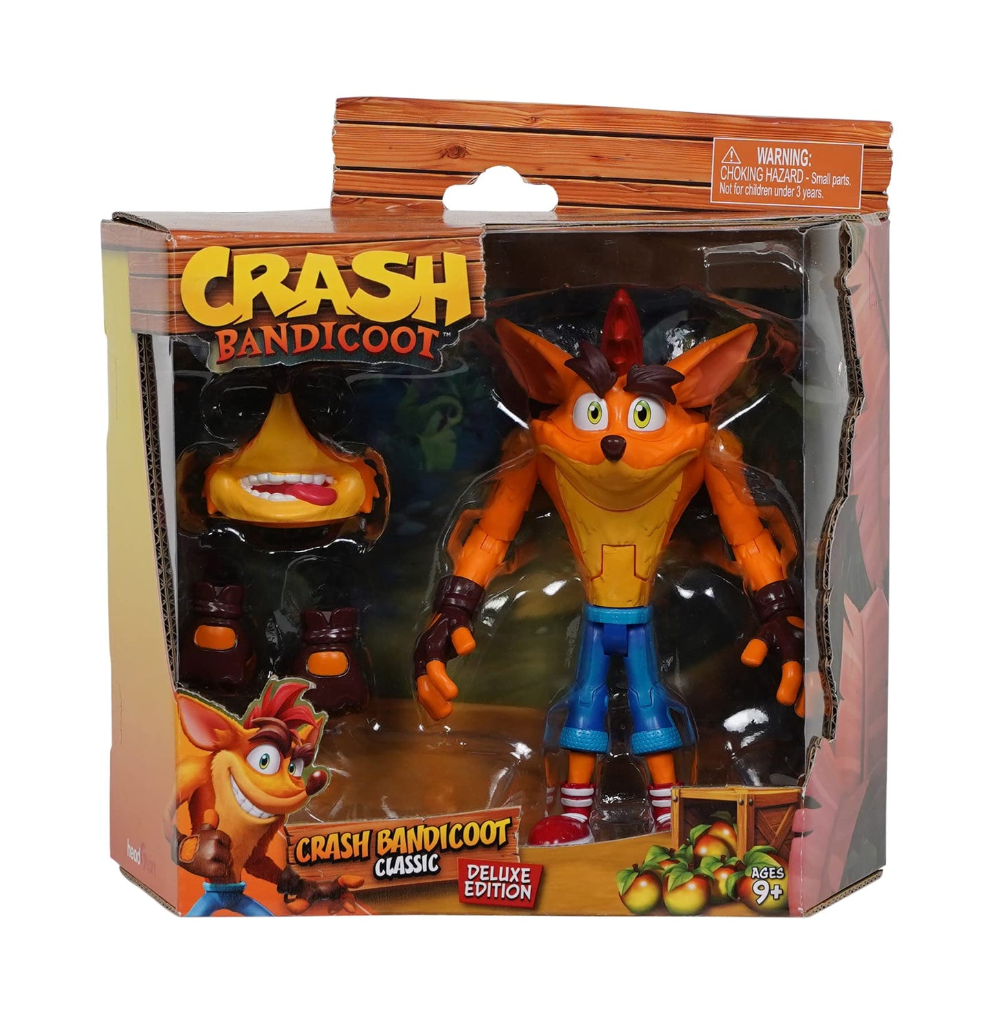 Crash Bandicoot Deluxe Edition Action Figure | 16.5cm | 16 Points of Articulation | Multi-color Collectible Toy