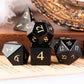 UDIXI Stone DND Dice Set, 7PCS Gemstone Dice Natural Stone Dice Set with Gift Case for Dungeons and Dragons Role Playing Game an