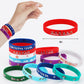 Fnayol 48Pcs Christmas Party Favors Slap Bracelets Rubber Wristbands for Kids Girls Boys
