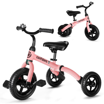XPIY Tricycle for Toddlers Age 2 to 4 Years Old, 3 in 1 Folding Toddler Bike for Boys and Girls, Kids' Bike Trike with Detachabl