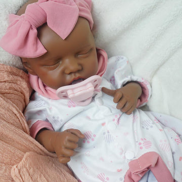 Kuiceo Silicone Reborn Baby Dolls-17.7 Inch Realistic Newborn Anatomically Correct Girl With Realistic Blood Vessels And Skin