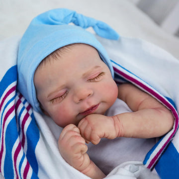 Charex Realistic Reborn Baby Dolls Boy - 18 Inch Newborn Sleeping Baby Dolls, Lifelike Reborn Baby Dolls With Weighted Soft Cloth Body Birthday Gift Toy For Age 3+