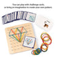Coogam Wooden Geoboard - 8x8 STEM Puzzle with 30 Pattern Cards & Latex Bands, Multi-color Educational Toy for Kids