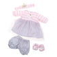 JC Toys Baby Doll Outfit - Pink Striped Dress with Tulle Skirt & Accessories - Fits 14"-16" Dolls - Model CLO30040G