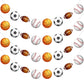 Outus 4 Pcs Sports Theme Banner 78 Inch Basketball Football Baseball Soccer Bunting Hanging Paper Garland for Birthday Baby Show