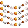 Outus 4 Pcs Sports Theme Banner 78 Inch Basketball Football Baseball Soccer Bunting Hanging Paper Garland for Birthday Baby Show