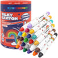 Lebze Washable Jumbo Crayons for Toddlers, 24 Colors Non Toxic Twistable Kokonuzz Silky Crayons Set, Large Baby Crayons Kids, Gi
