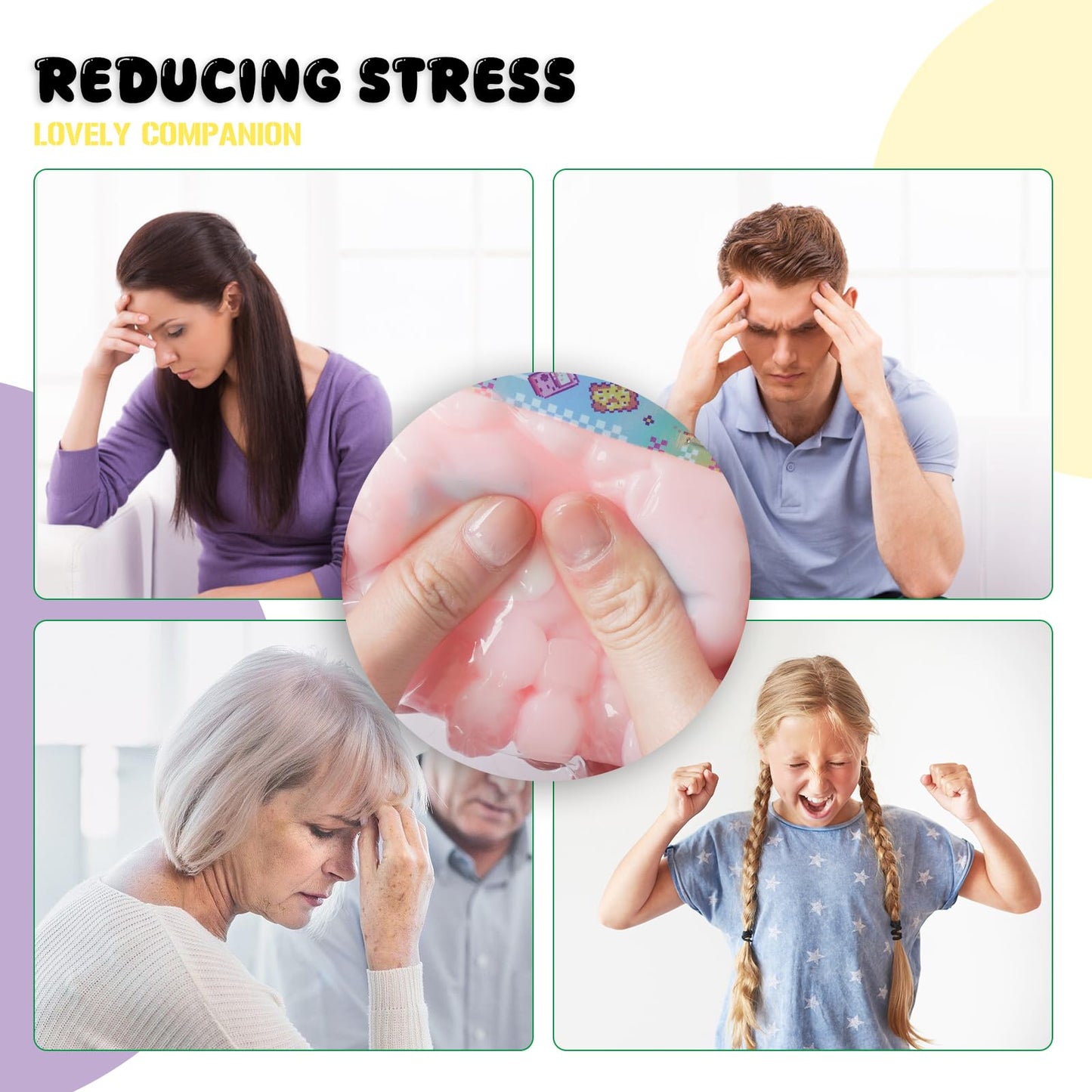 Taba Squishy Toys Cat Paw Squishy Toys Cat Paw Squeeze Toys  Fidget Toys Silicone Squeeze Toy for Stress Relief Cute Soft Squeeze Fidget Toys Party Favors Gift for mature-themed (2pcs Bunny)