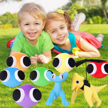 FJFFJF Rainbow Plush Toys - 8pcs Stuffed Animal Dolls, Soft Plush Fabric, Perfect for Kids' Birthdays, Model 768716721106