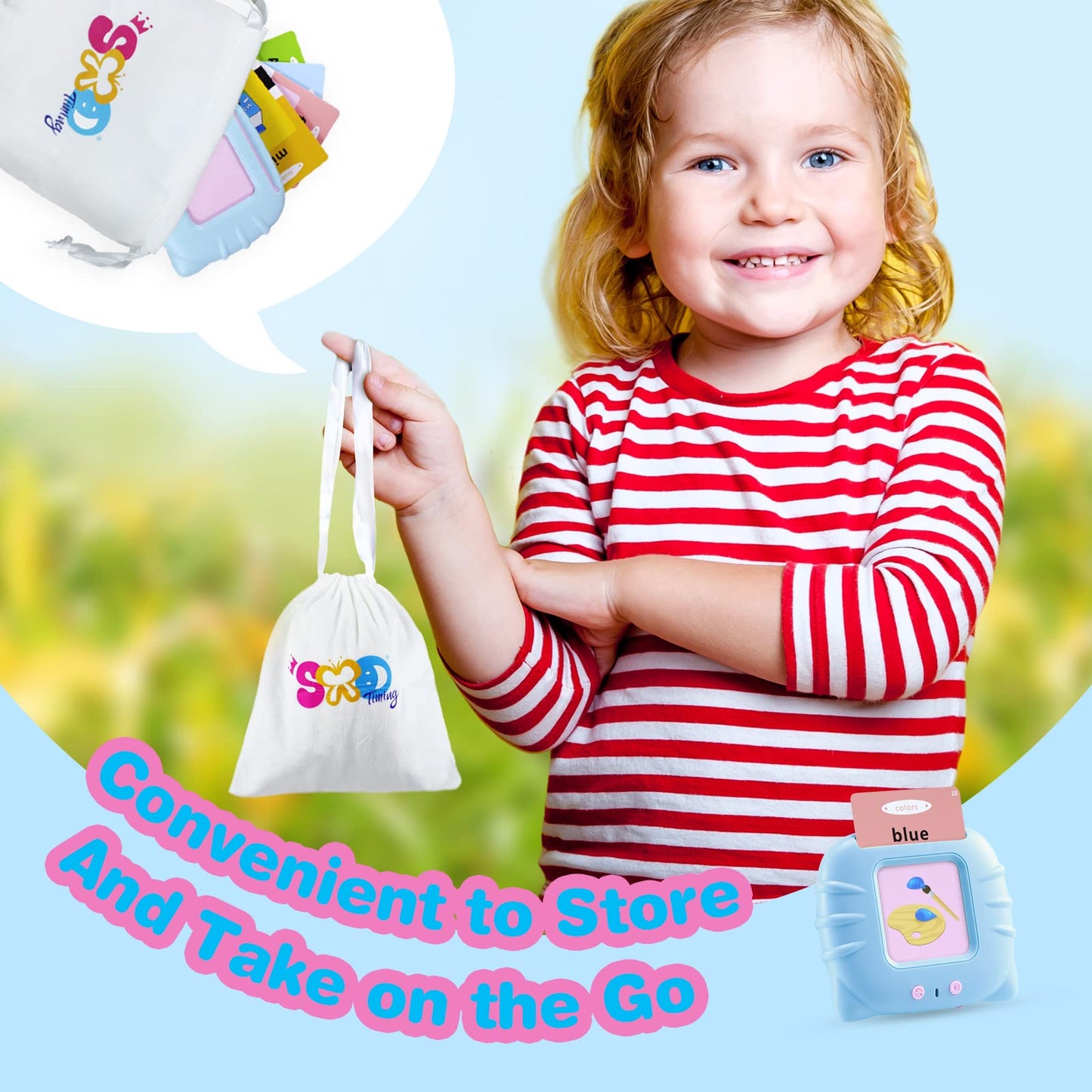 Timingsxd Toddler Toys For Ages 2-4,Pocket Speech For Toddlers,Autism Sensory Toys For Autistic Children,224 Sight Words Talking Flash Cards Gifts For 1 2 3 4 5 Year Old