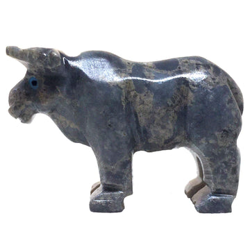 Nelson Creations, Llc 1.5 Inch Bull Natural Soapstone Hand-Carved Animal Charm Totem Stone Carving Figurine