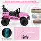 Honey Joy Pink Ride On Truck, 12V Licensed Toyota Fj Electric Car For Kids, Shock Suspension, Led Lights & Music, Battery Powere