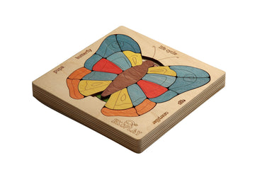 Life Cycle Of A Butterfly | 31 Piece Wooden Multilayered Jigsaw Puzzles For Kids | Educational Toy And Gift For Boys & Girls 3 Years And Above