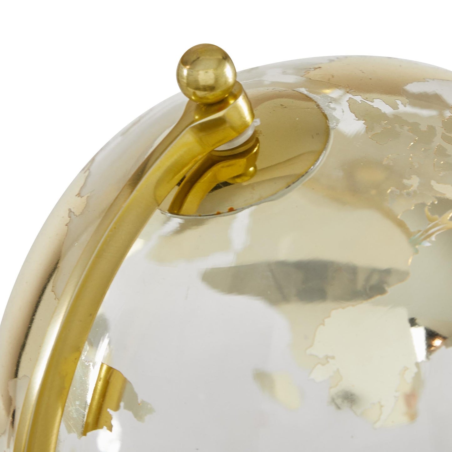 Deco 79 Marble Globe With Marble Base And White Base, 5' X 5' X 11', Gold