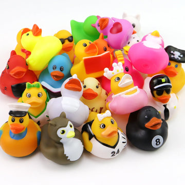 Fudragtn 24 Pcs Rubber Ducks For Jeep Ducking, 2.75 Inch Assorted Floater Jeep Ducks For Ducking For Kids, Baby Rubber Ducks In