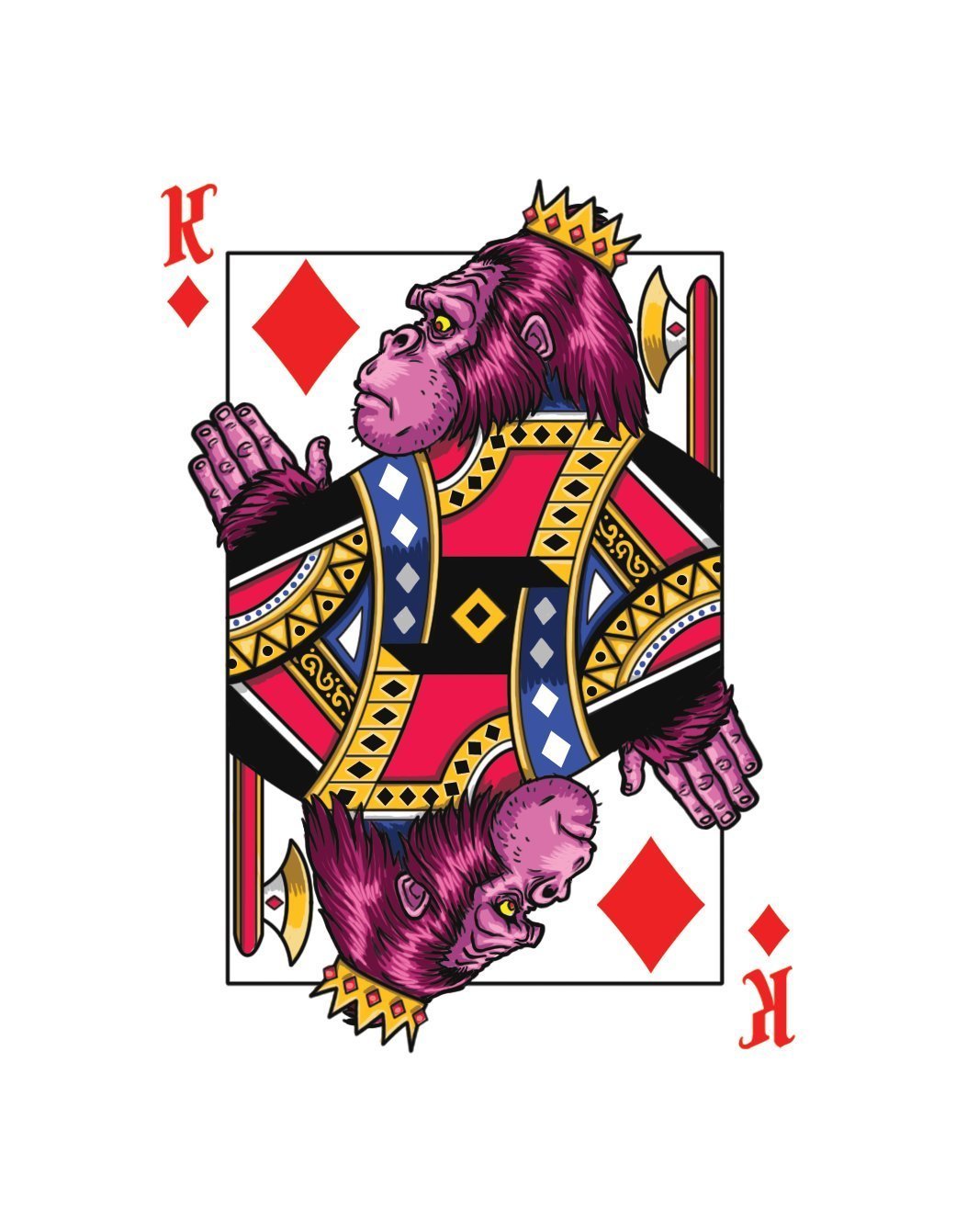Albino Dragon Gorilla Deck Playing Cards