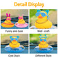 wonuu Car Duck Rubber Duck Car Ornaments Duck Car Dashboard Decorations with Cute Headband Swim Ring Necklace Sunglasses  B-Pink Double Heart Headband