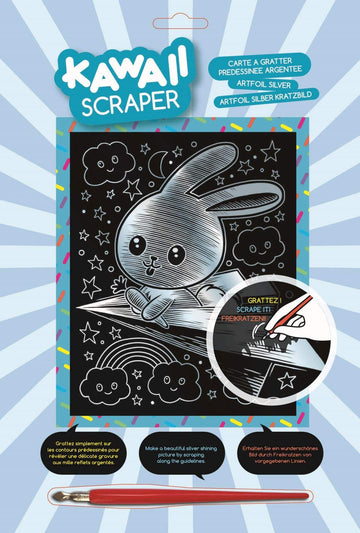 Sequin Art Kawaii Artfoil Bunny Kit, Silver