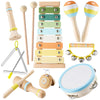 Baby Musical Instruments - Montessori Musical Toys for Toddlers 1-3 Musical Instruments for Toddlers 1-3 Neutral Colors Xylophon