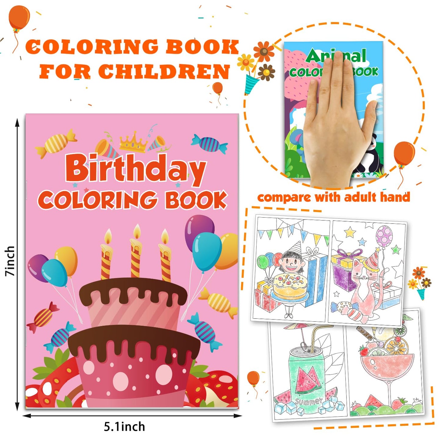 24Pack Small Coloring Books for Kids Ages 4-8, 8-12, Bulk Coloring Books for Kids Ages 2-4, Kids Birthday Party Gifts Classroom