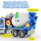 ANJARU Big Cement Mixer Truck Toys Engineering car Lights Sounds,Friction Powered Push car,Go Construction Vehicles Toddlers Boy