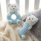 Plush Baby Soft Rattle Toys, Blue Bear Baby Rattles For Infants Baby First Stuffed Animal Plush Rattle Shaker Set For Newborns S