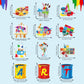 46 Pieces Art Painting Party Decoration, Art Birthday Party Hanging Swirls Ceiling Decor for Kids Girl Boy Painting Birthday Par