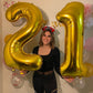 21 Balloon Number, Gold Number 21St Birthday Balloons 40 Inch, 21 Or 12 Years Old Gold Birthday Decorations For Men Women Him He