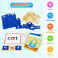 Learning Toys For 3 4 5 Years Old Kids - 116Pcs Short Vowel Letters Sorting Spelling Reading Toy Set With Double-Sided Flash Cards, Preschool Kindergarten Learning Activities Toy For Boys Girls