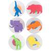 READY 2 LEARN Giant Stampers - Wild Animals - Set of 6 - Easy to Hold Foam Stamps for Kids - Arts and Crafts Stamps for Displays
