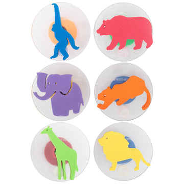 READY 2 LEARN Giant Stampers - Wild Animals - Set of 6 - Easy to Hold Foam Stamps for Kids - Arts and Crafts Stamps for Displays