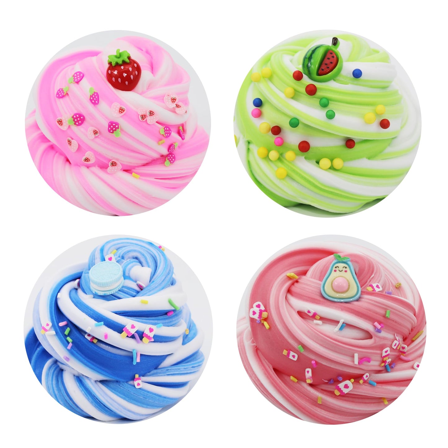 15 Pack Two-Toned Butter Slime Kit For Girls,Super Soft And Non-Sticky Toy,Diy Educational Slime Toys For Kids,Party Favor For K