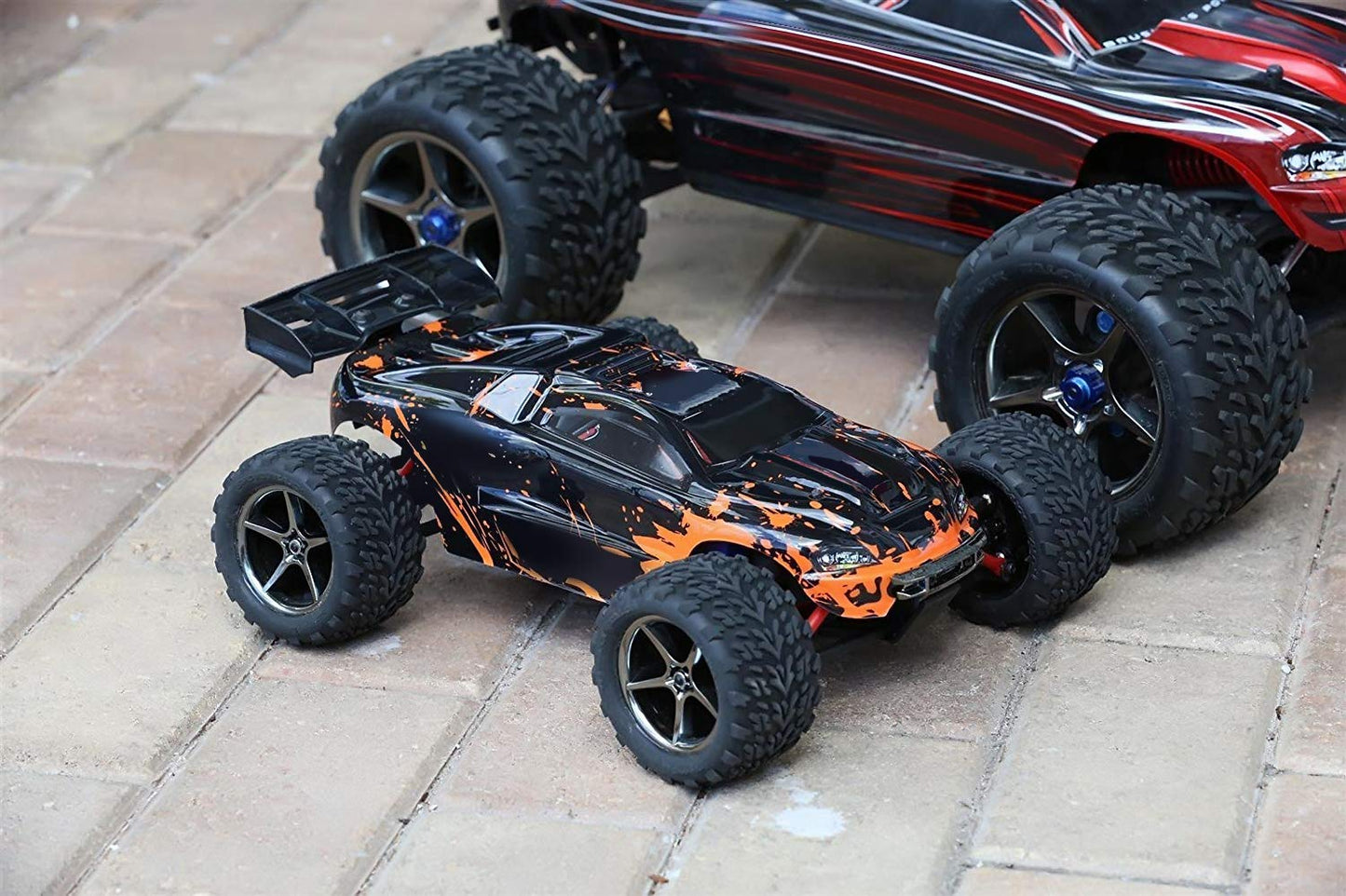 SummitLink Compatible Custom Body Muddy Orange Over Black Replacement for 1/16 Scale RC Car or Truck (Truck not Included) ERMN-B