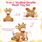 Tezituor Giraffe Stuffed Animal With 4 Babies,19.7'' Giant Giraffe Plush Soft Toy Cute Baby Giraffe Plushies Valentines Gifts Fo
