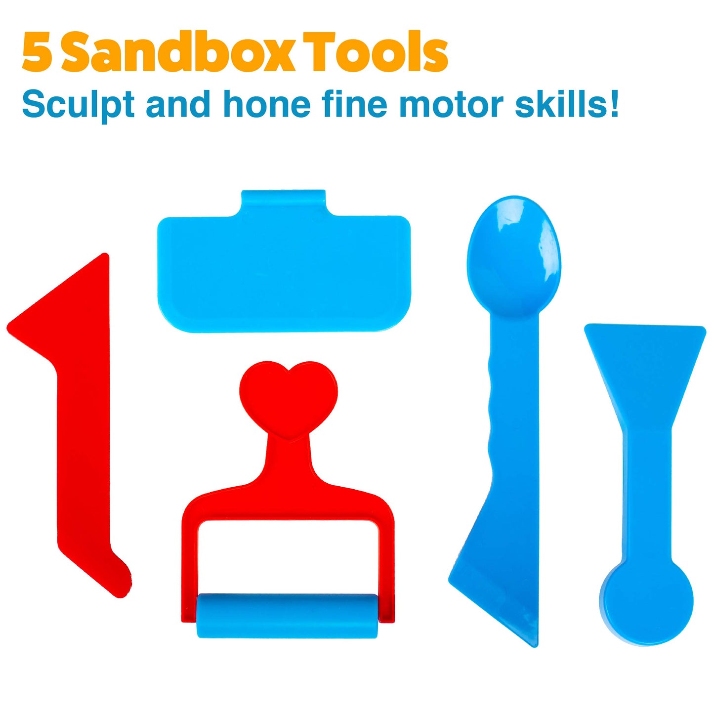 USA Toyz Sand Molds Beach Toys for Kids - 23pk Sand Castle Building Kit Sandbox Toys for Toddlers, Compatible with Molding Clay
