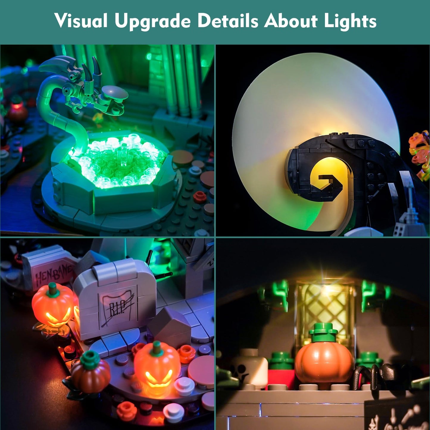 Locolee Light Compatible With Lego Tim Burton'S The Nightmare Before Christmas 21351, Lighting Set Accessories Compatible With L