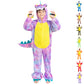 Dearsun Child'S T-Rex Dinosaur Costume Dinosaur Costume For Kids Fancy Dress Costume Hooded Romper Jumpsuit (Xs/90, Purple)