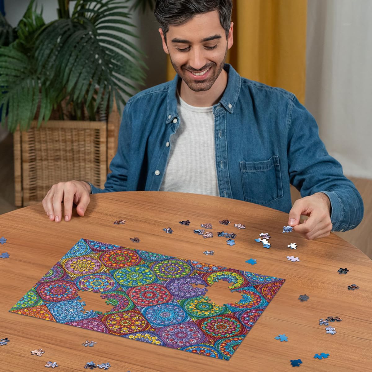 Ravensburger Magnificent Mandalas 500 Piece Jigsaw Puzzle - Handcrafted Cardboard, Multicolor, Model 80694, Made in Germany
