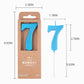 PHD CAKE 2.76 Inch Modern Blue 7 Number Birthday Candles, Blue Number Candles, Cake Number Candles, Party Celebration