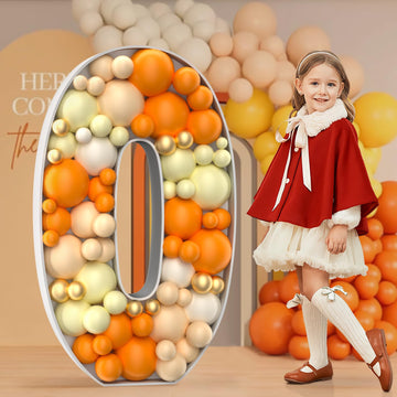 Imprsv 4Ft Marquee Number, Mosaic Numbers For Balloons, Mosaic Balloon Frame, Number 0 Balloon For 30Th 40Th 50Th Birthday Decor