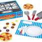 Melissa & Doug Flip and Serve Pancake Set (19 pcs) - Wooden Breakfast Play Food,Brown