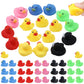 Gadiedie50 Pack Multicolor Mini Rubber Ducky Float Ducks Baby Bath Toy, Great For Jeep Ducking, Shower, Birthday Party, Carnival Game Gift(1.6'X 1.5' X 1.2'. 6 Colors)