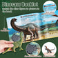 Oenux Dinosaur Toys For Kids 3-5,12Pcs Realistic Jurassic Dinosaur Figures Playset W/ Educational Booklet, Toddler Plastic Dinasour Including T-Rex, Triceratops, Dino Learning Toy For Boy Girl Age 4-7