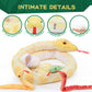 Tezituor Giant Stuffed Snake Plush, Yellow Snake Stuffed Animal With 3 Snake Babies & 2 Eggs,80' Long Boa Constrictor Snake Toys For Boys Girls Birthday Gifts